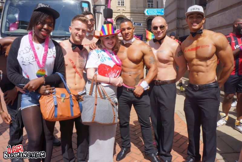 Muscle male strippers at Birmingham Pride