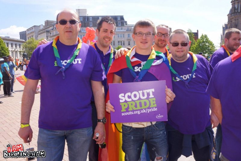 Scout Pride group at Birmingham Pride 