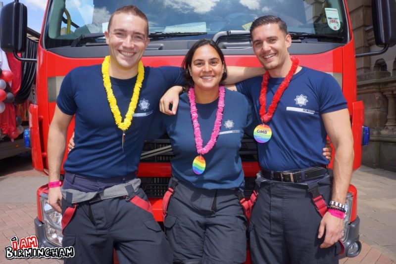 West Midlands Fire Service (WMFS) group at Birmingham Pride 2013 