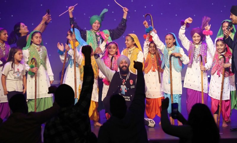Just Naach winners Ultimate Bhangra celebrate on stage