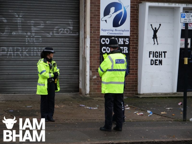 Officers outside Crane nightclub earlier today (27 December) 