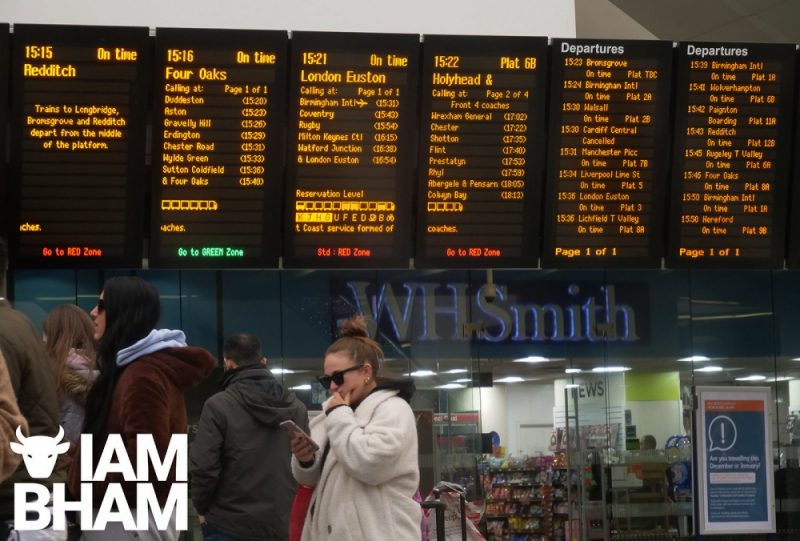 Birmingham New Street Station yesterday (2 January) ahead of strike action this week