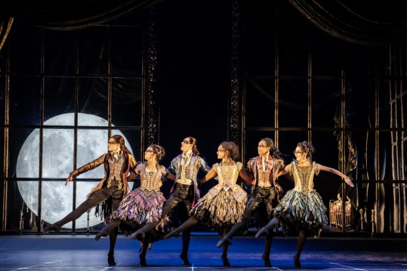 The choreography blends itself seamlessly into the Gothic designs of the show