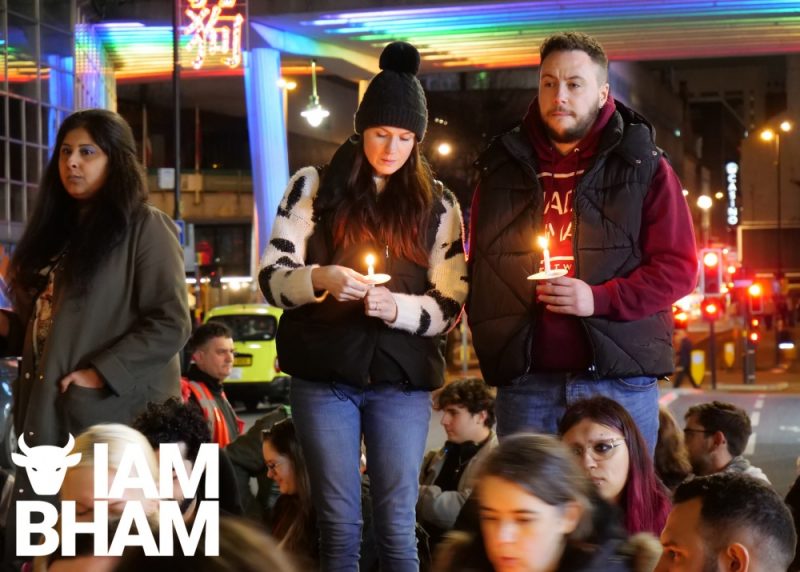 Speeches were shared a long with a minute's silence for Brianna Ghey at the Birmingham vigil 