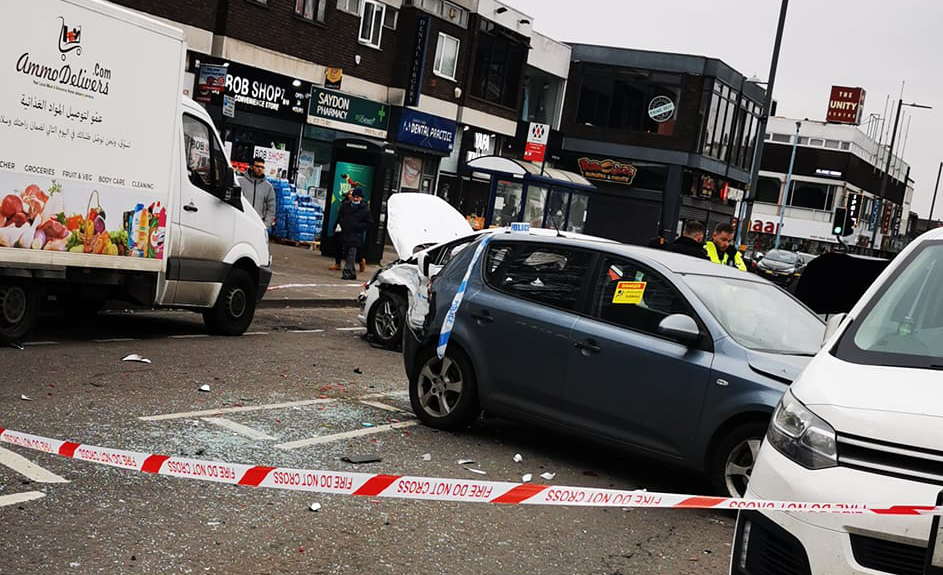Four rushed to hospital after horrific multi-car pile-up carnage in Birmingham