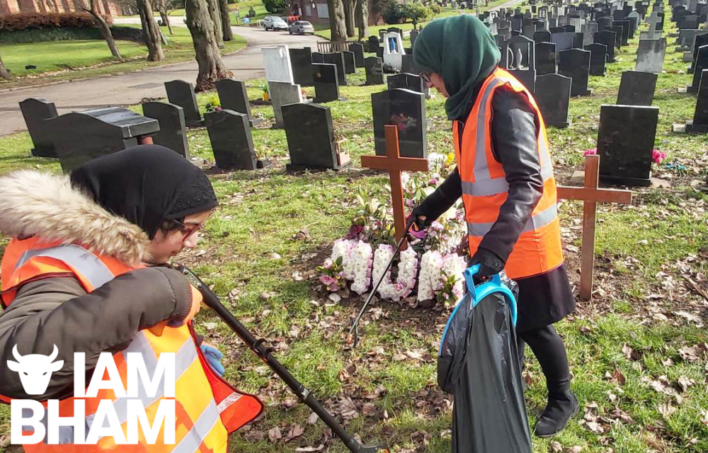 A group of volunteers inspired by their Islamic faith conducted a litter pick in Handsworth Cemetery