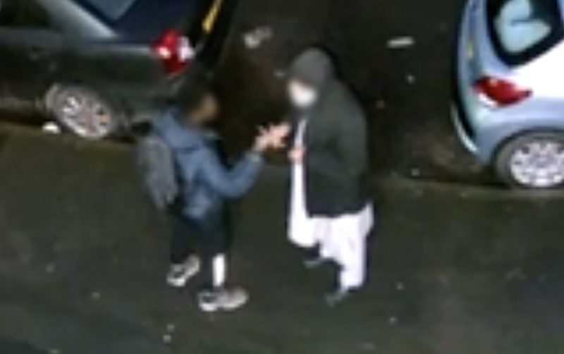 A man is seen on CCTV speaking to a mosque worshipper before setting him on fire in Birmingham