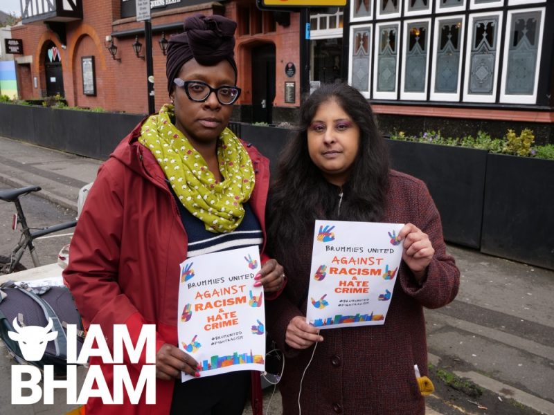 (L-R): City resident Marverine Cole with Saima Razzaq from Brum Against Hate