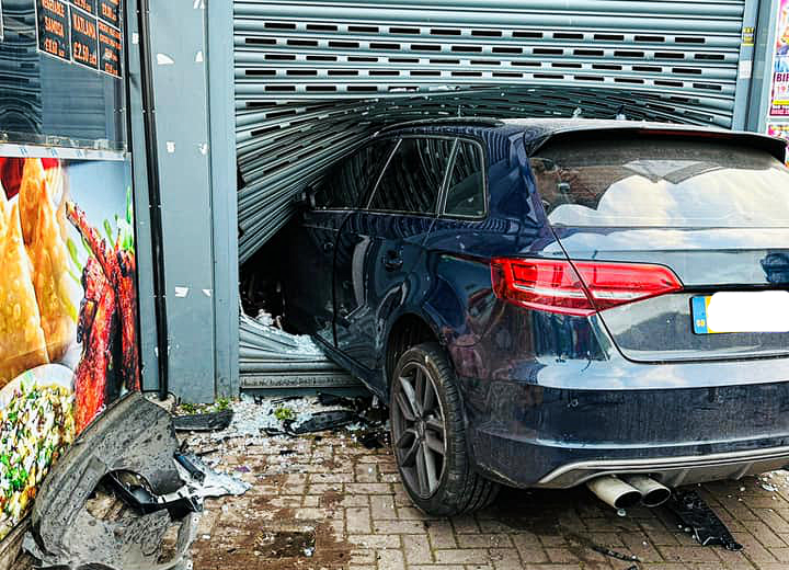 Shocking scenes as car crashes into Small Heath corner shop