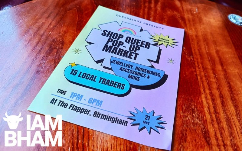 A flyer promoting the Queerringz pop-up market event 
