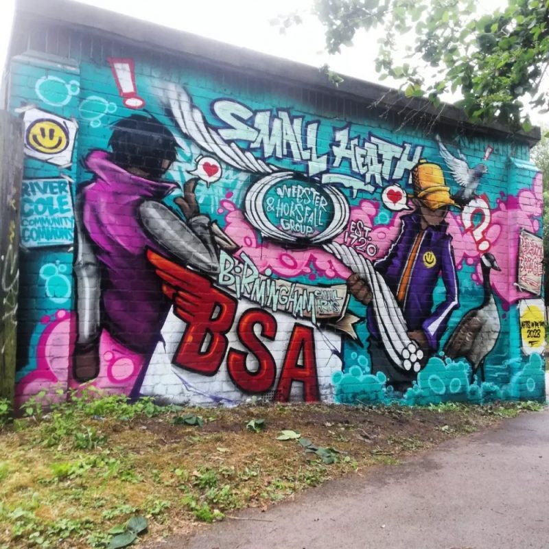 A derelict area in East Birmingham was cleaned up and transformed with art and landscaping