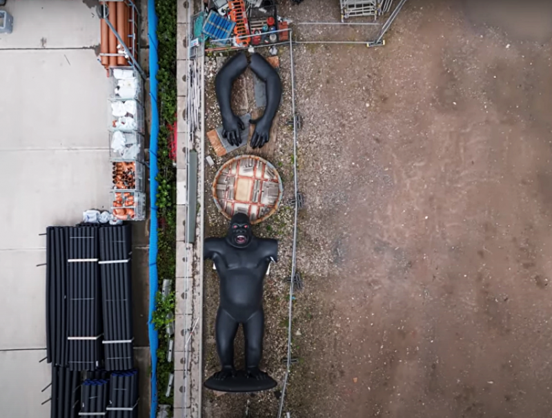 The spectacular drone footage was shot three weeks ago by DJ Audits