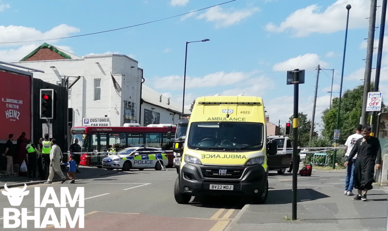 Police rerouted buses while ambulance crews worked at the scene