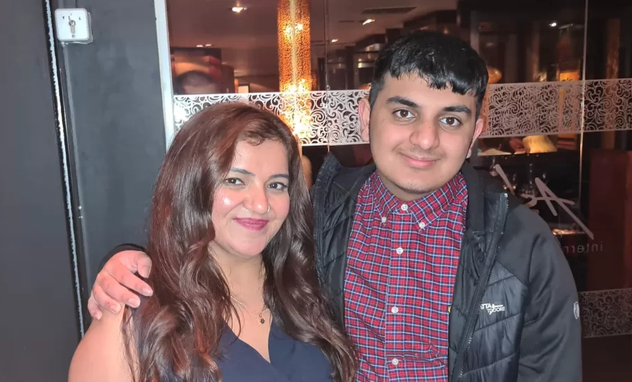 Pooja Kanda with her son Ronan who was tragically stabbed to death