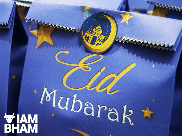 Eid Mubarak gift bags at the ISRA UK bazaar during Ramadan