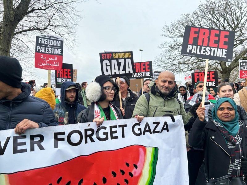 Salman Mirza (second right) plans to stand under the 'Never Forget Gaza' banner against Shabana Mahmood MP in Birmingham Ladywood 