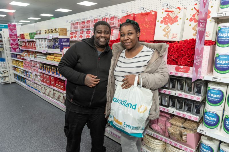 Customers at the new Poundland store in Perry Barr, Birmingham 