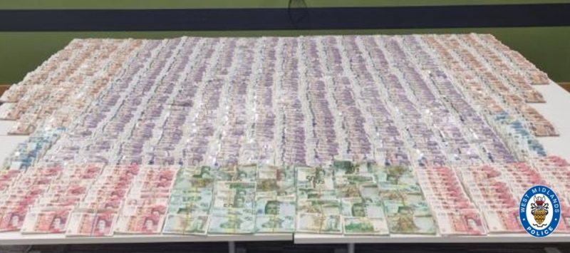 Over a million pounds in cash was seized WMP