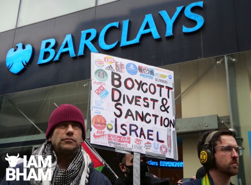 The BDS movement calls on Barclays to divest from arms companies supplying Israel with weapons 