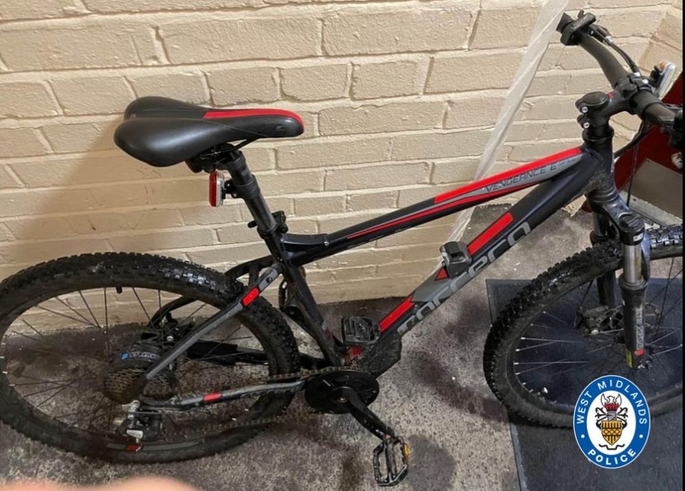 A robbery suspect is in custody after this bike was recovered by police in Wolverhampton